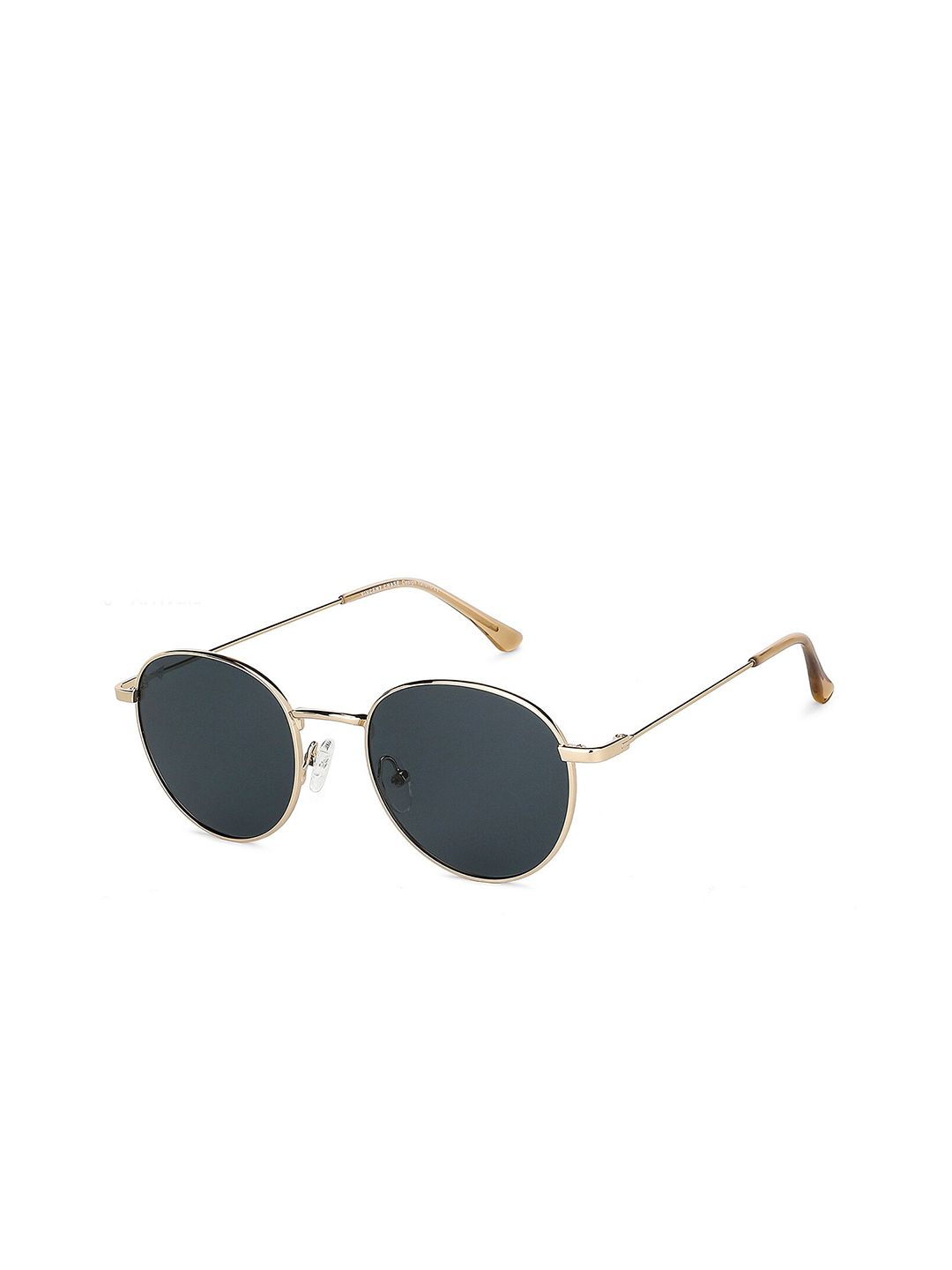 Vincent Chase Unisex Grey Lens & Gold-Toned Round Sunglasses with Polarised and UV Protected Lens