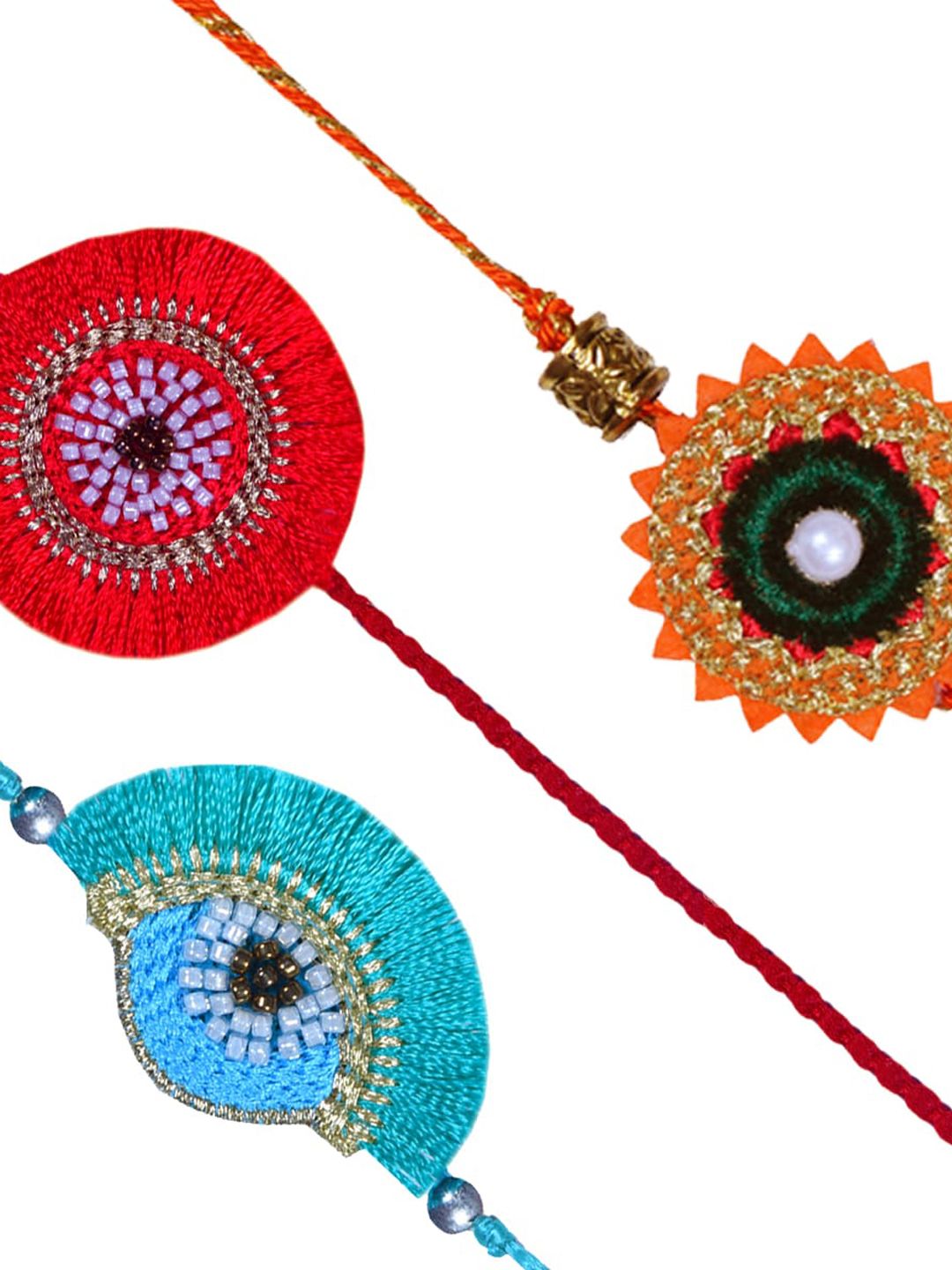 MASQ Men Set of 3 Pearls Thread Rakhi-picture-18