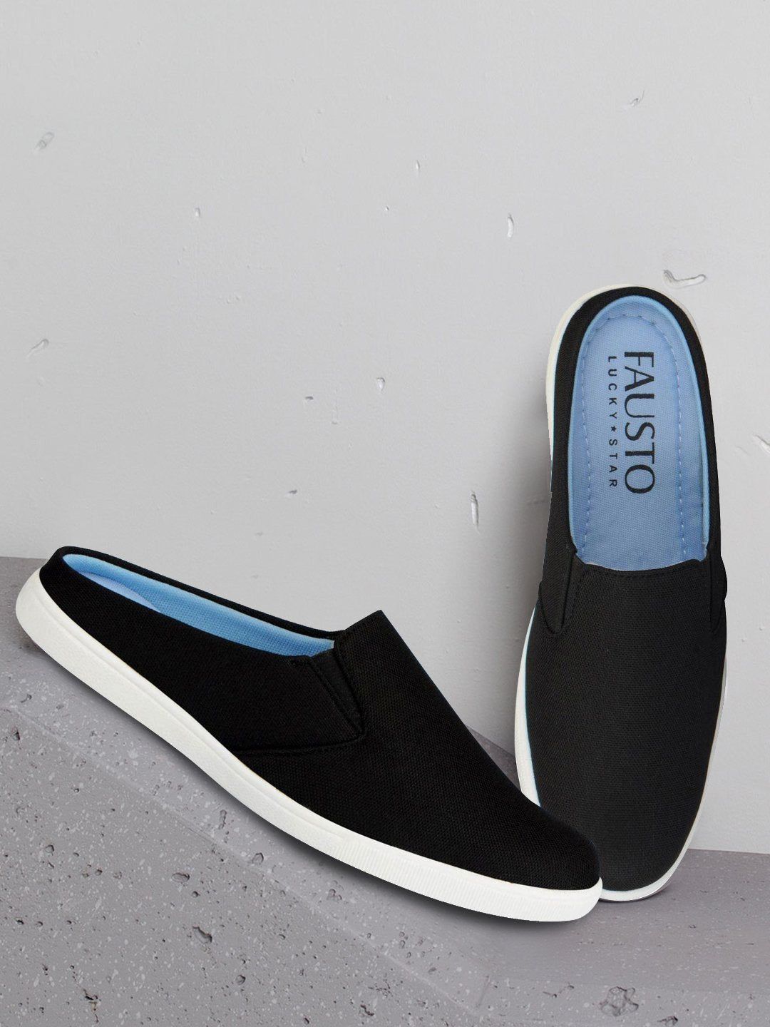 FAUSTO Men Black Slip-On Sneakers with comfort sole-picture-38