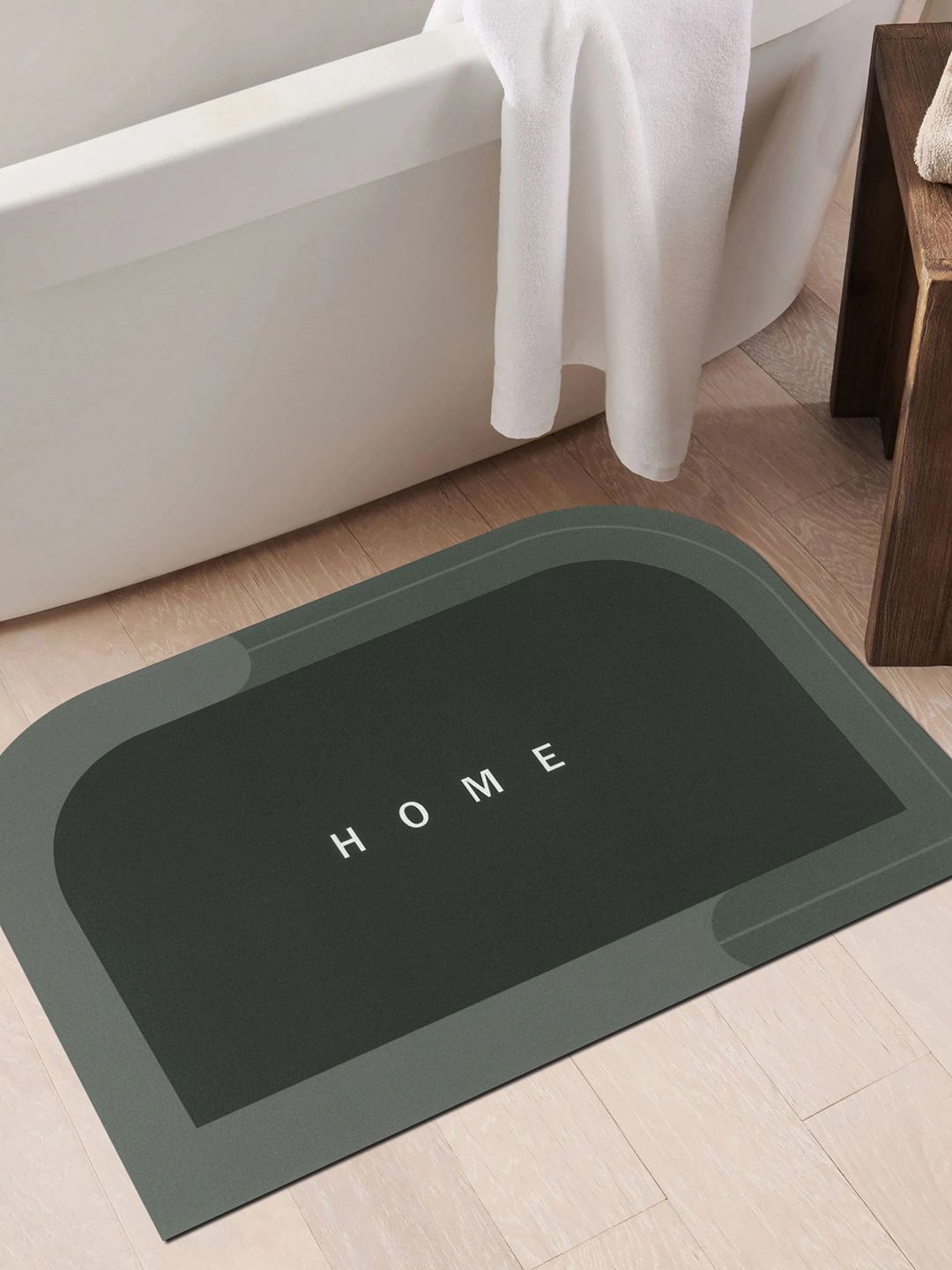 Story@home Green Nappa Leather Printed 1 U Encore Anti Skid Doormat-picture-33