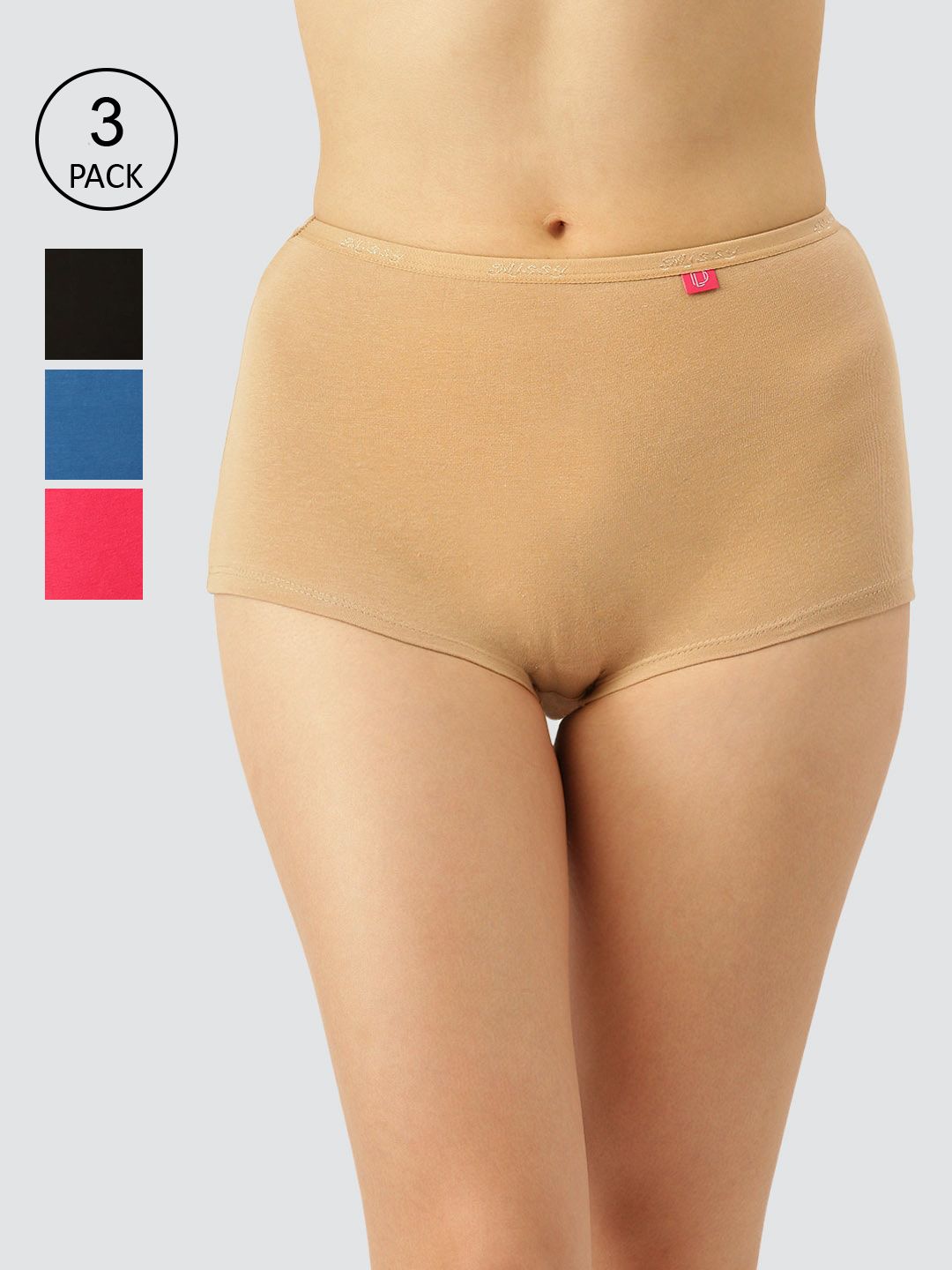 Dollar Missy Pack of 4 Cotton with Spandex Solid Inner Elasticated Boyshorts-picture-26