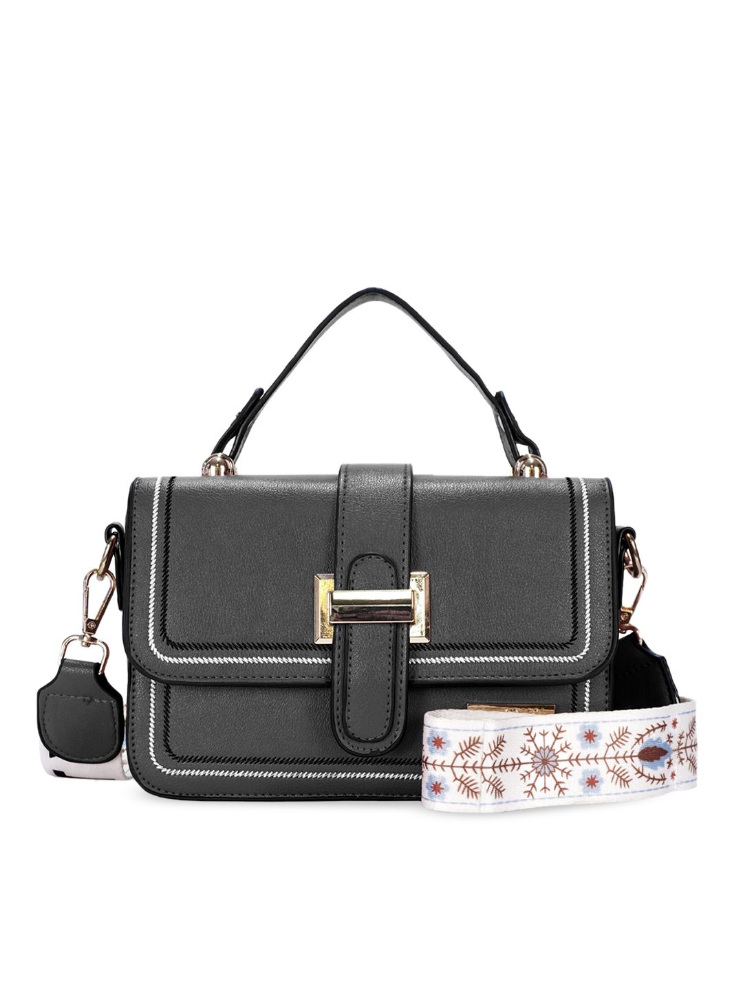 Luvoksi Grey Structured Satchel-picture-24