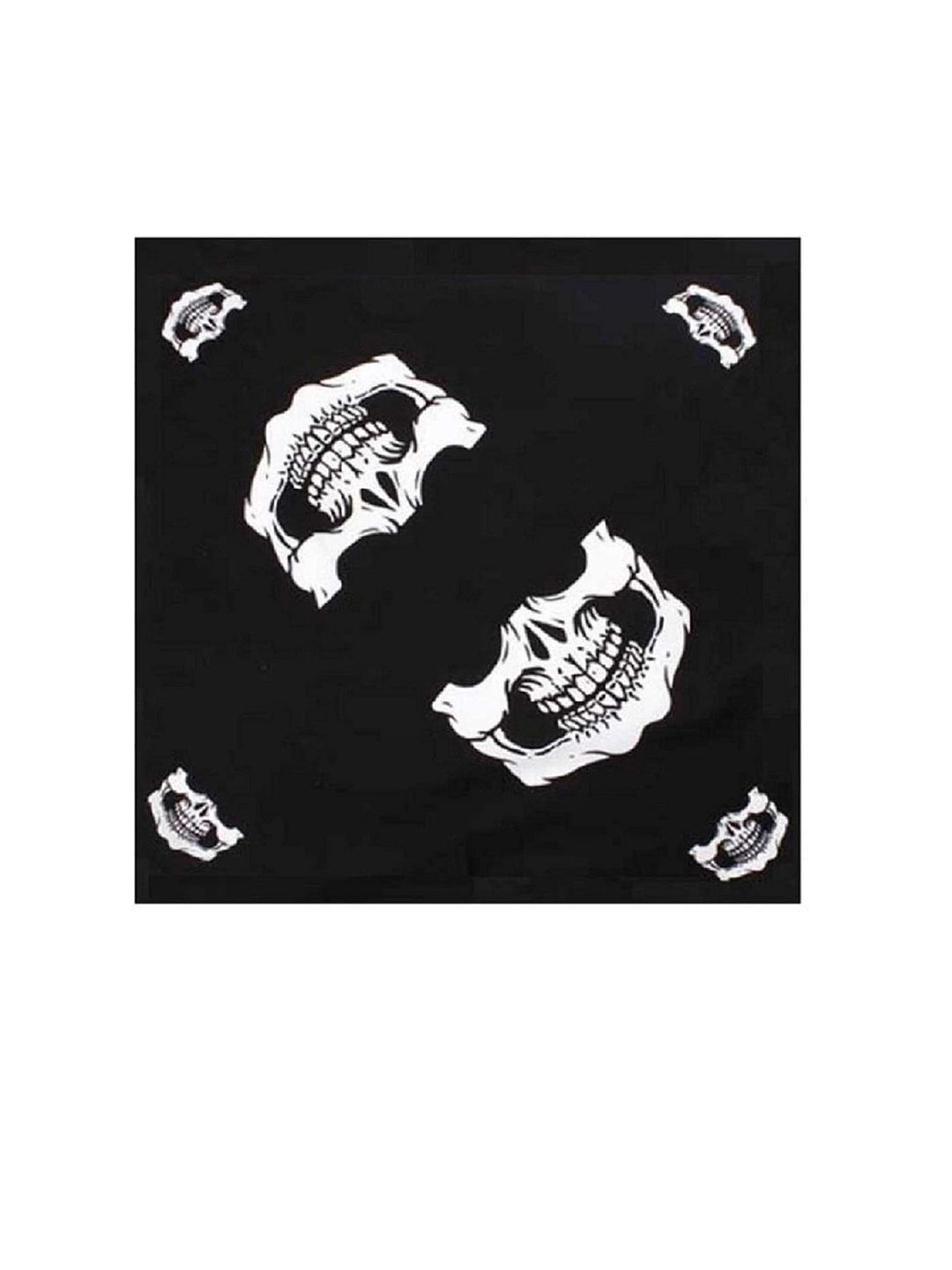 Aadikart Unisex Black & White Printed Cotton Bandanas-picture-14