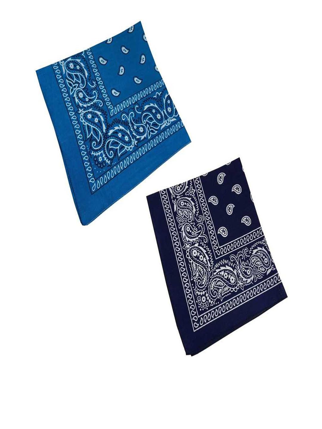 Aadikart Pack of 2 Blue & Navy Blue Printed Pure Cotton Bandana-picture-35