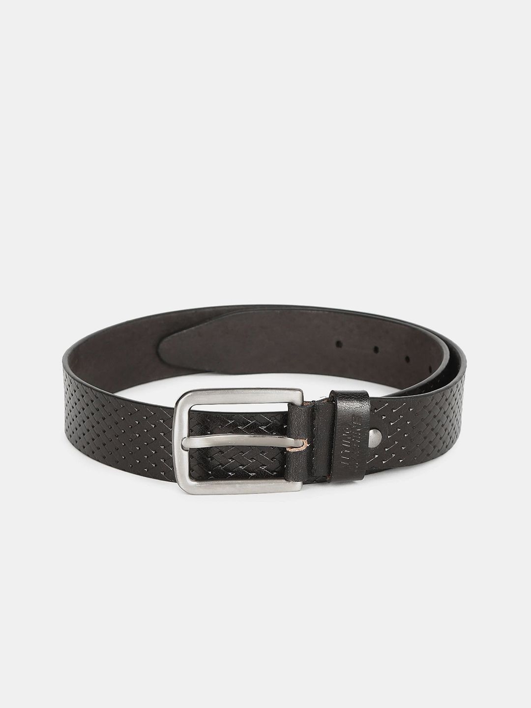 Flying Machine Men Black Textured Leather Belt-picture-38
