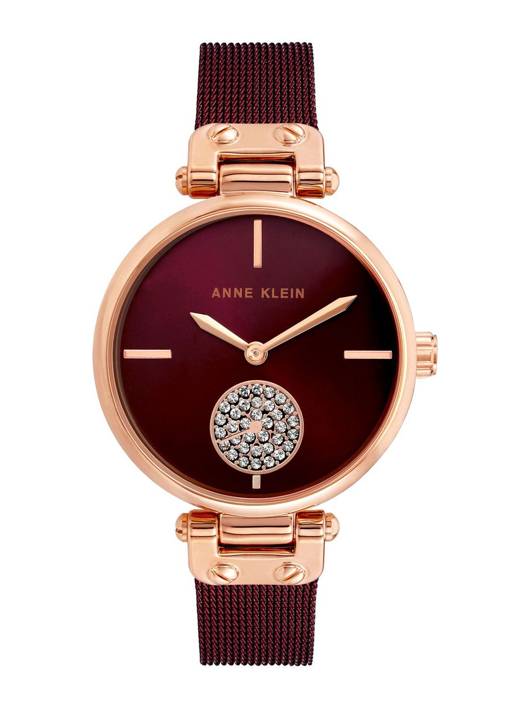 ANNE KLEIN Women Red Embellished Dial Bracelet Style Straps Analogue Watch AK3000RGBY-picture-35