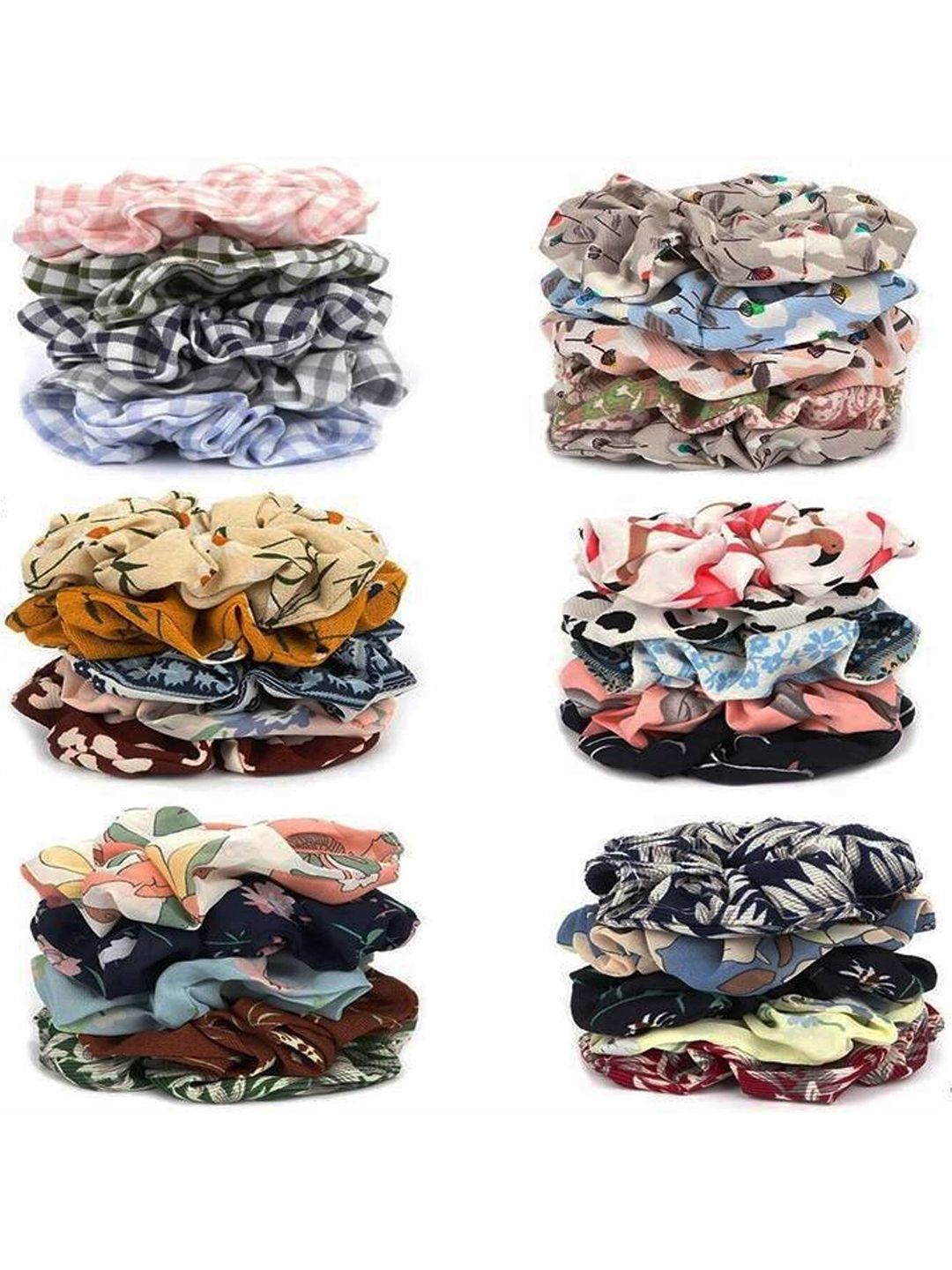 DIAN Women Multicoloured Set of 5 Ponytail Holders-picture-0