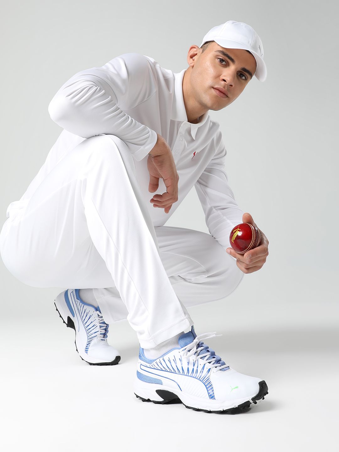Puma Men White Cricket Shoes-picture-48
