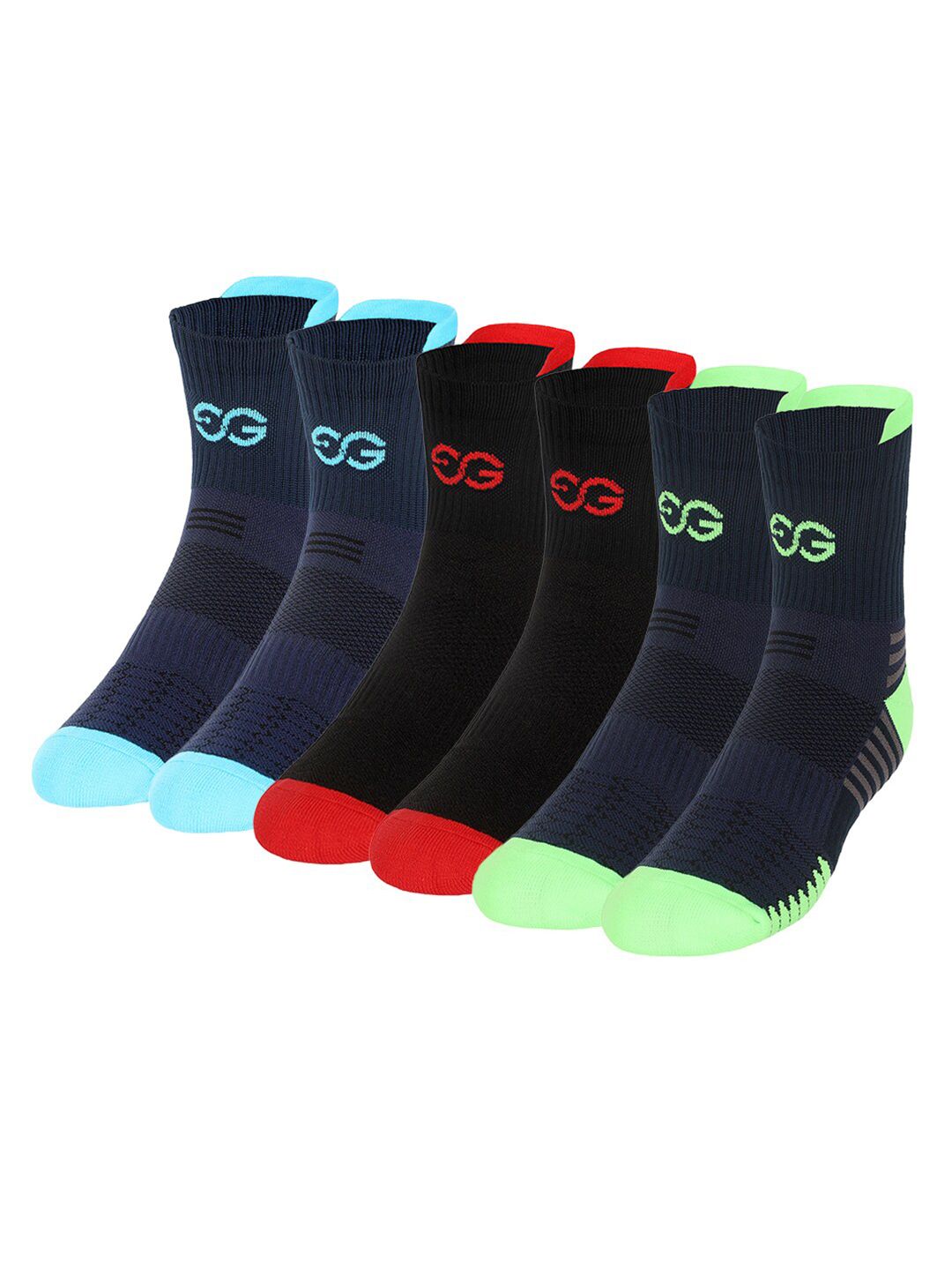SuperGear Men Pack of 3 Ankle Length Cotton Workout Socks-picture-48