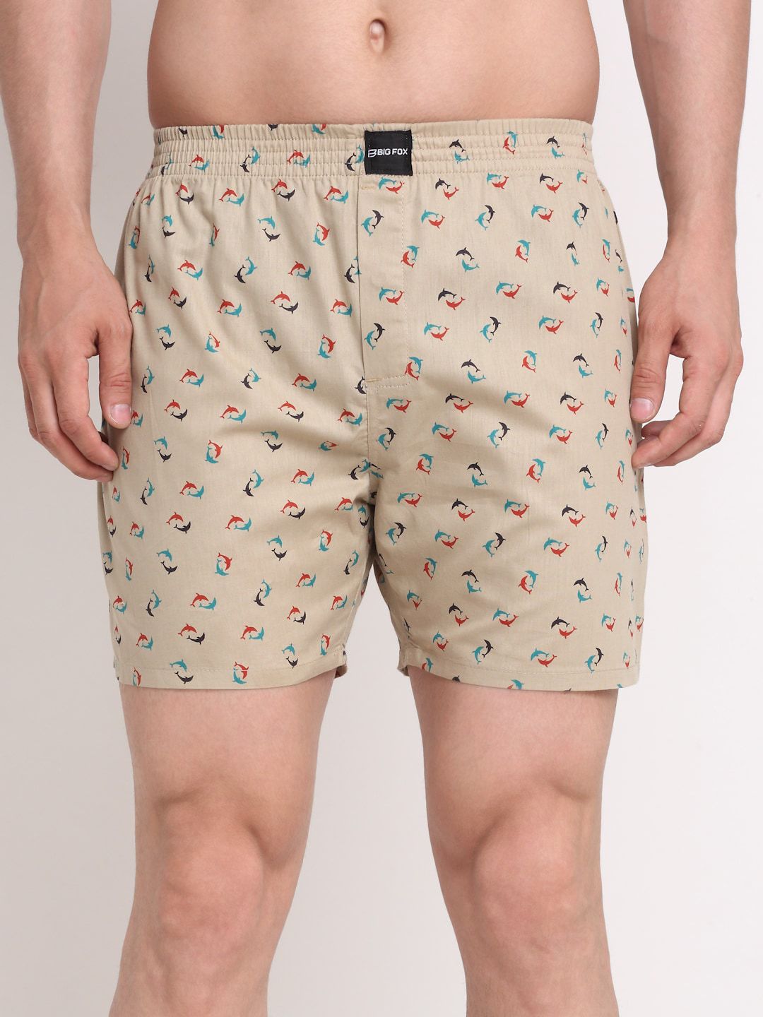 Big Fox Men Beige Printed Boxers-image-31