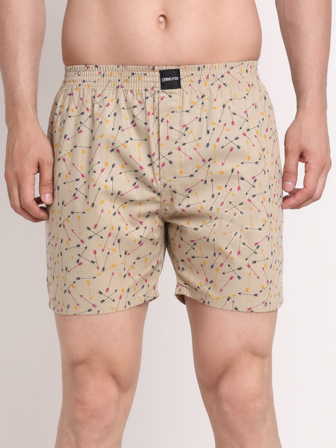 Big Fox Men Beige Printed Boxers-image-42
