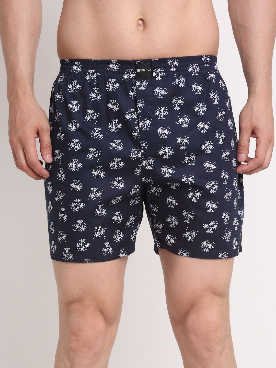 Big Fox Men Blue Printed Pure Cotton Boxers-picture-23