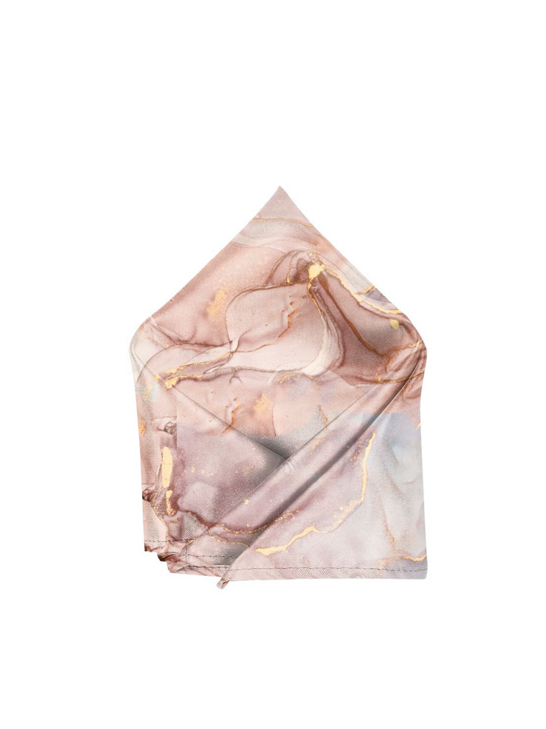 Blacksmith Men Beige Marble Printed Pocket Squares-picture-37
