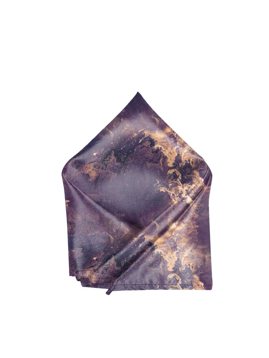 Blacksmith Men Purple and Gold toned Printed Pocket Squares-image-42