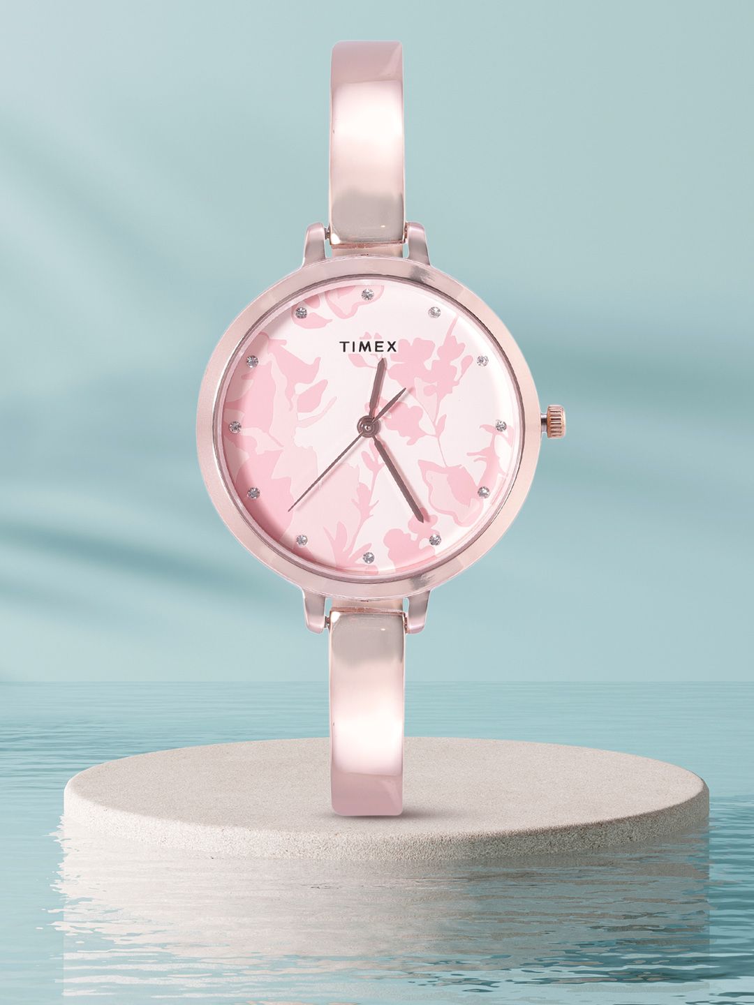 Timex Women Pink Floral Printed Analogue Watch TWEL128SMU02-picture-14