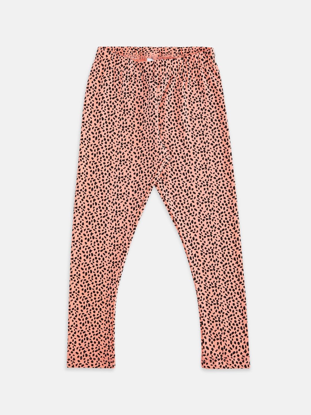 Pantaloons Junior Kids Girls Peach Printed Ankle-Length Leggings-picture-25