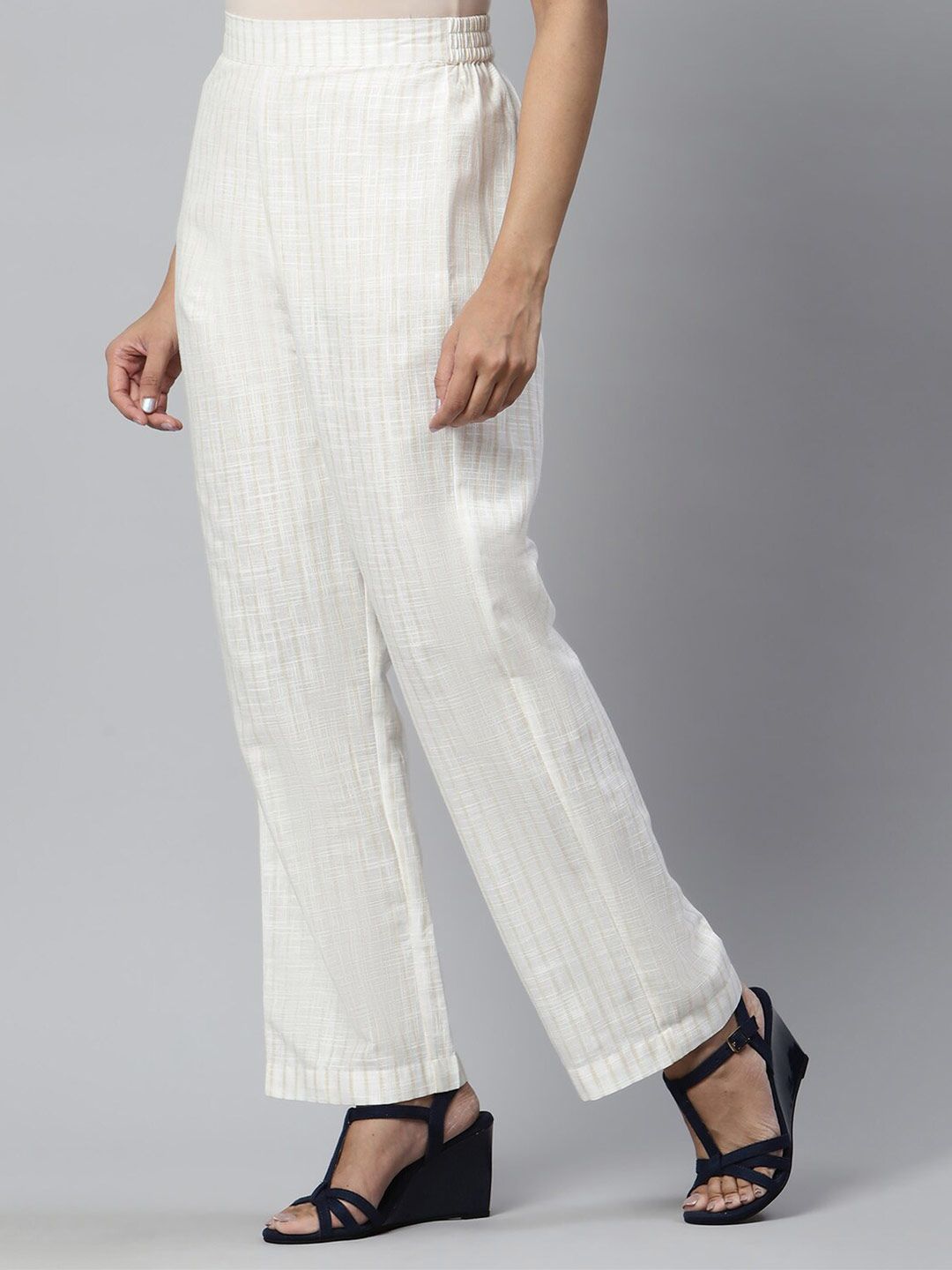 AURELIA Women White Printed Palazzos-picture-33