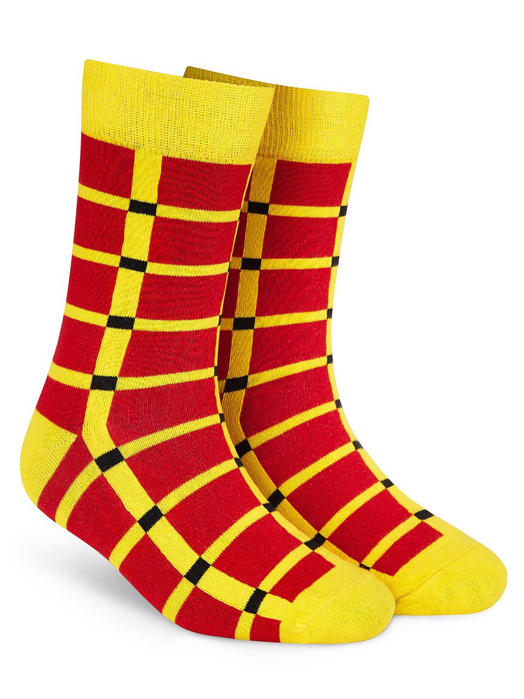 Dynamocks Unisex Yellow & Red Printed Above Ankle-Length Socks-picture-19