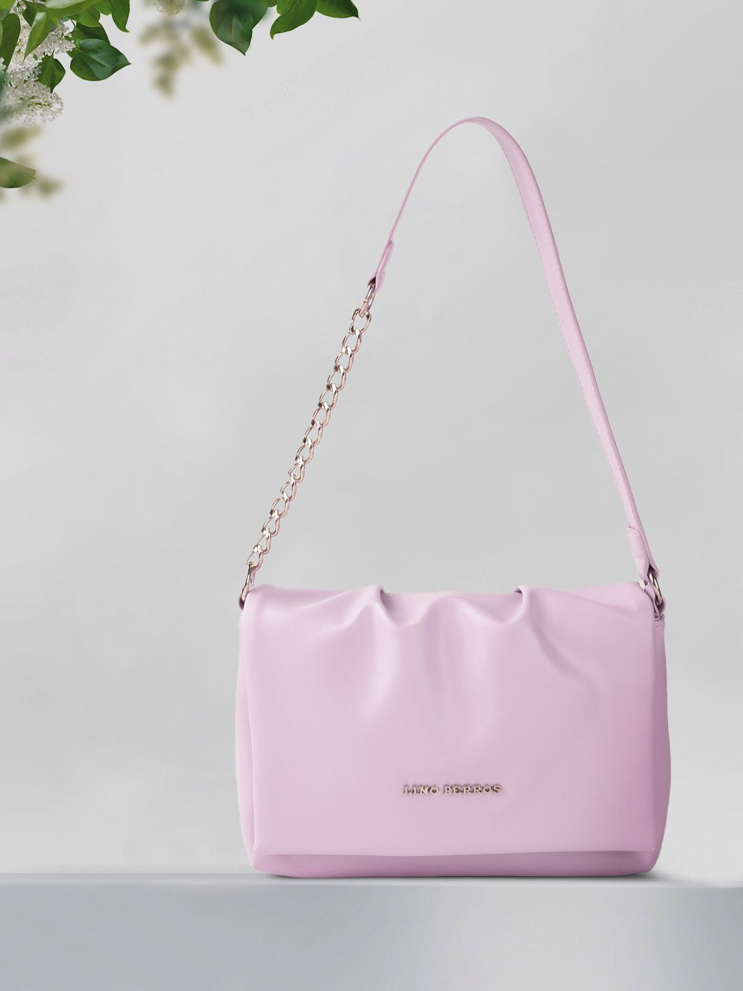 Lino Perros Women Lavender Solid Structured Sling Bag-picture-19