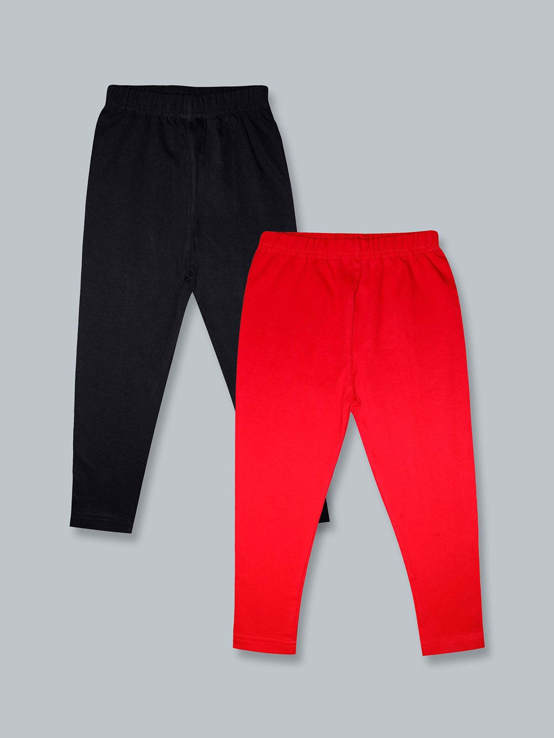 KiddoPanti Girls Pack Of 2 Solid Leggings-picture-35