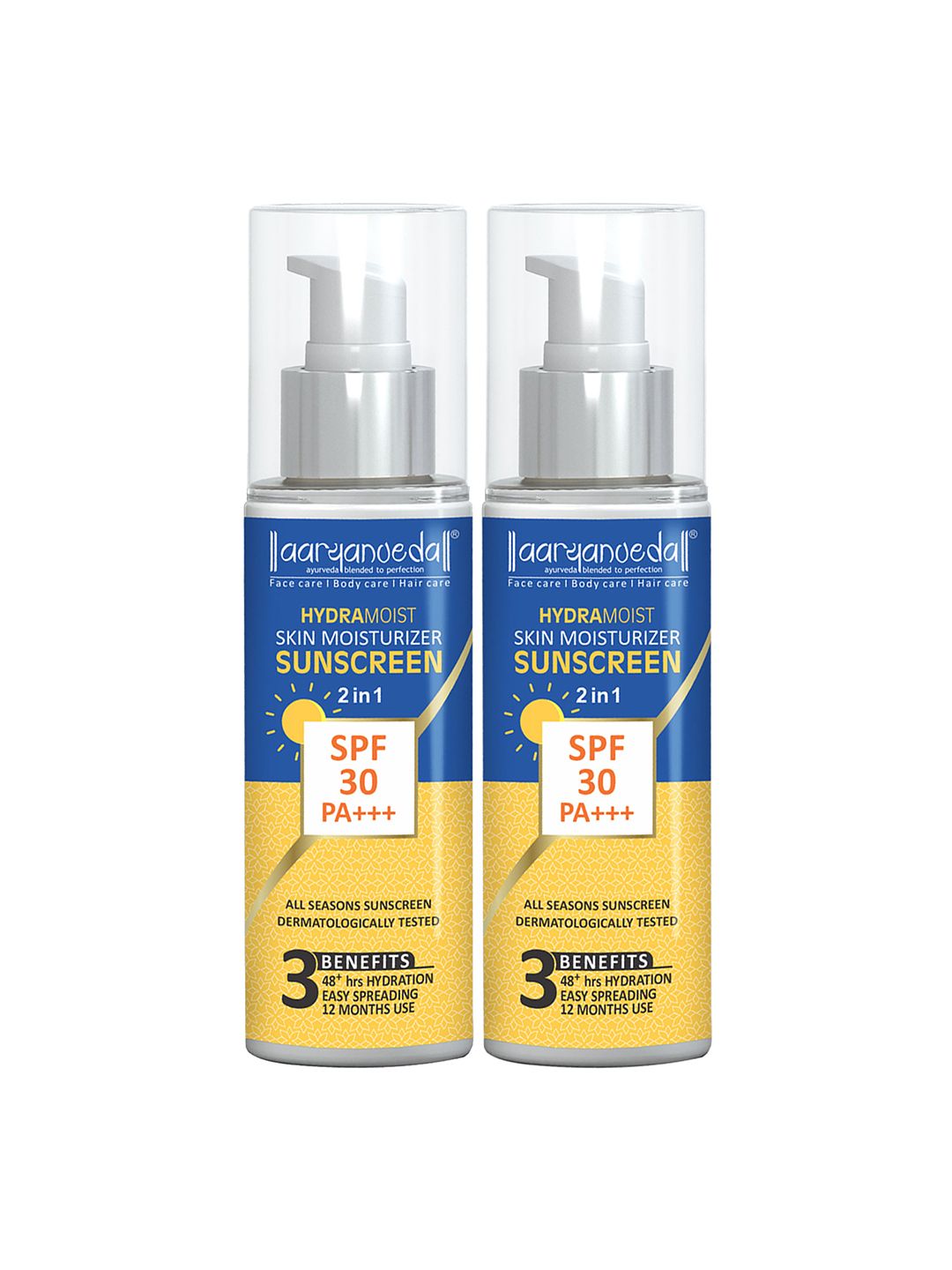 Aryanveda Set of 2 Hydra Moist SPF 15 Hydrating Moisturizer Sunscreen - 200 ml Each-picture-41
