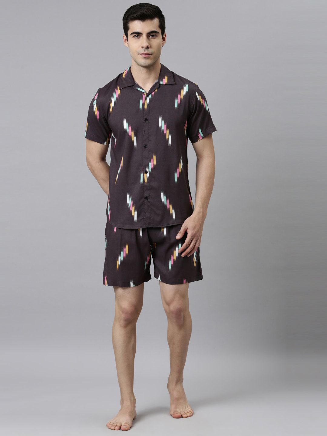 TRUNDZ Men Black & White Printed Night suit-picture-39