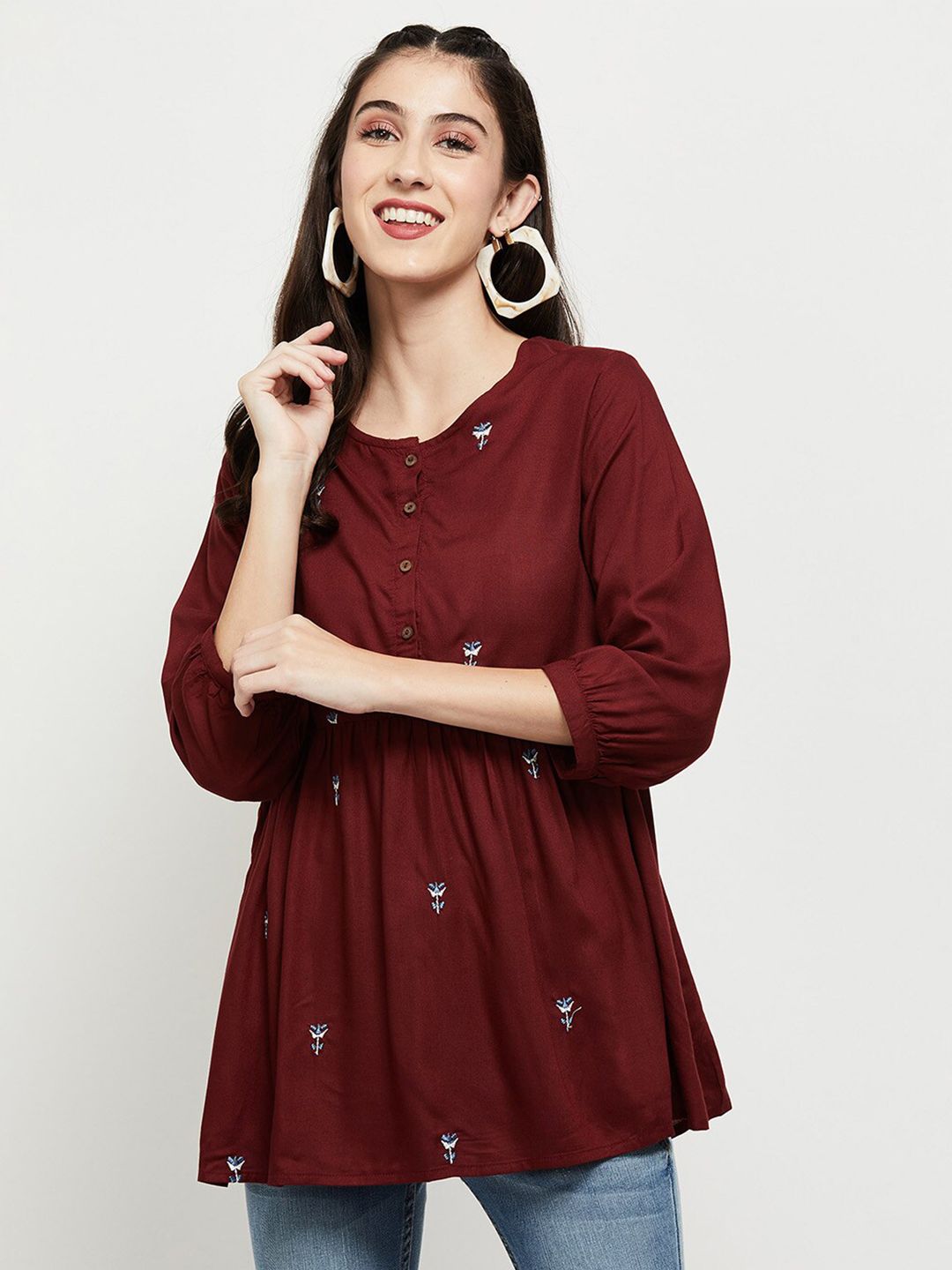 max Blue Embroidered Tunic-picture-22