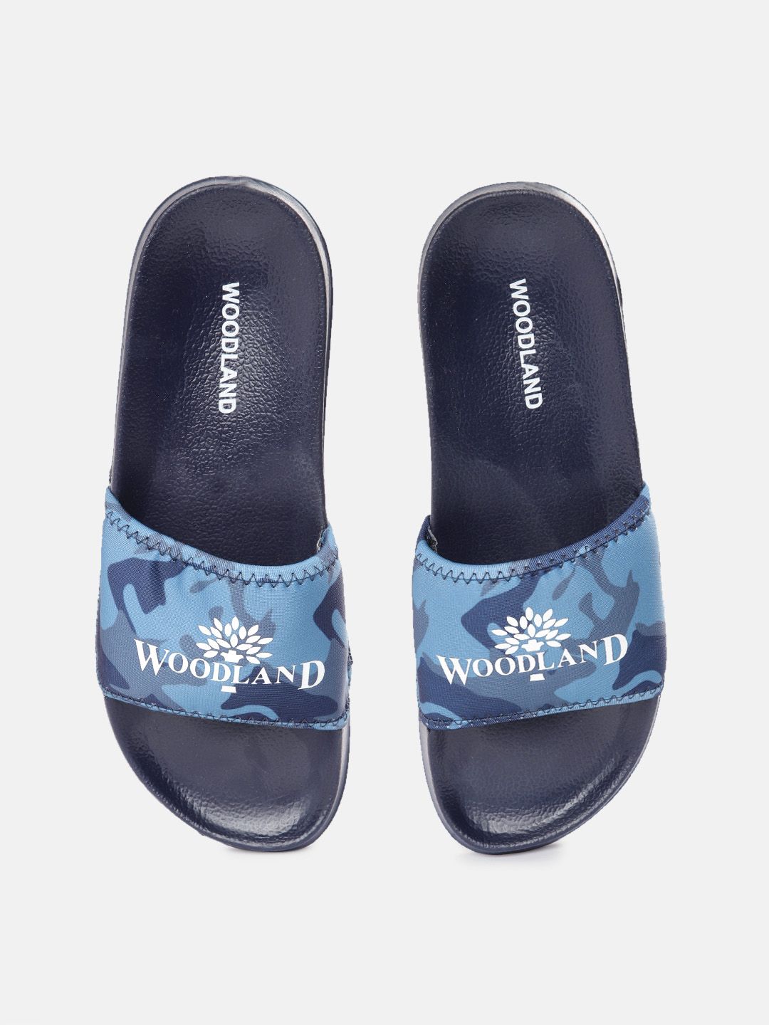 Woodland Men Brand Logo Printed Sliders