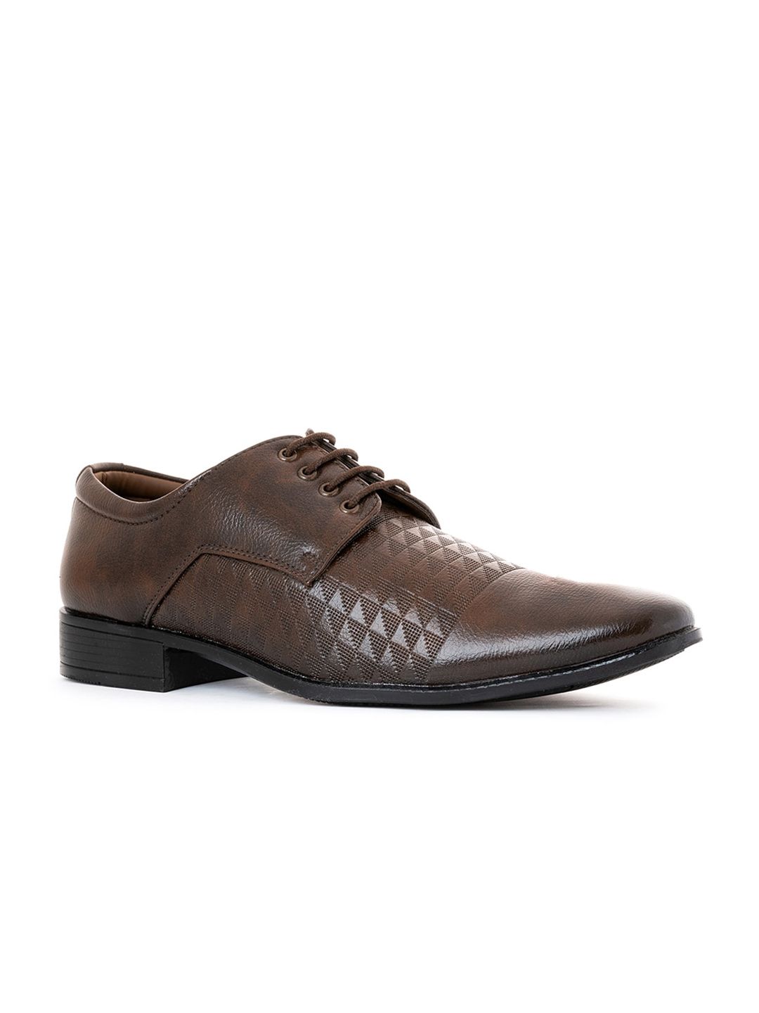 Khadims Men Brown Textured Derbys-picture-41