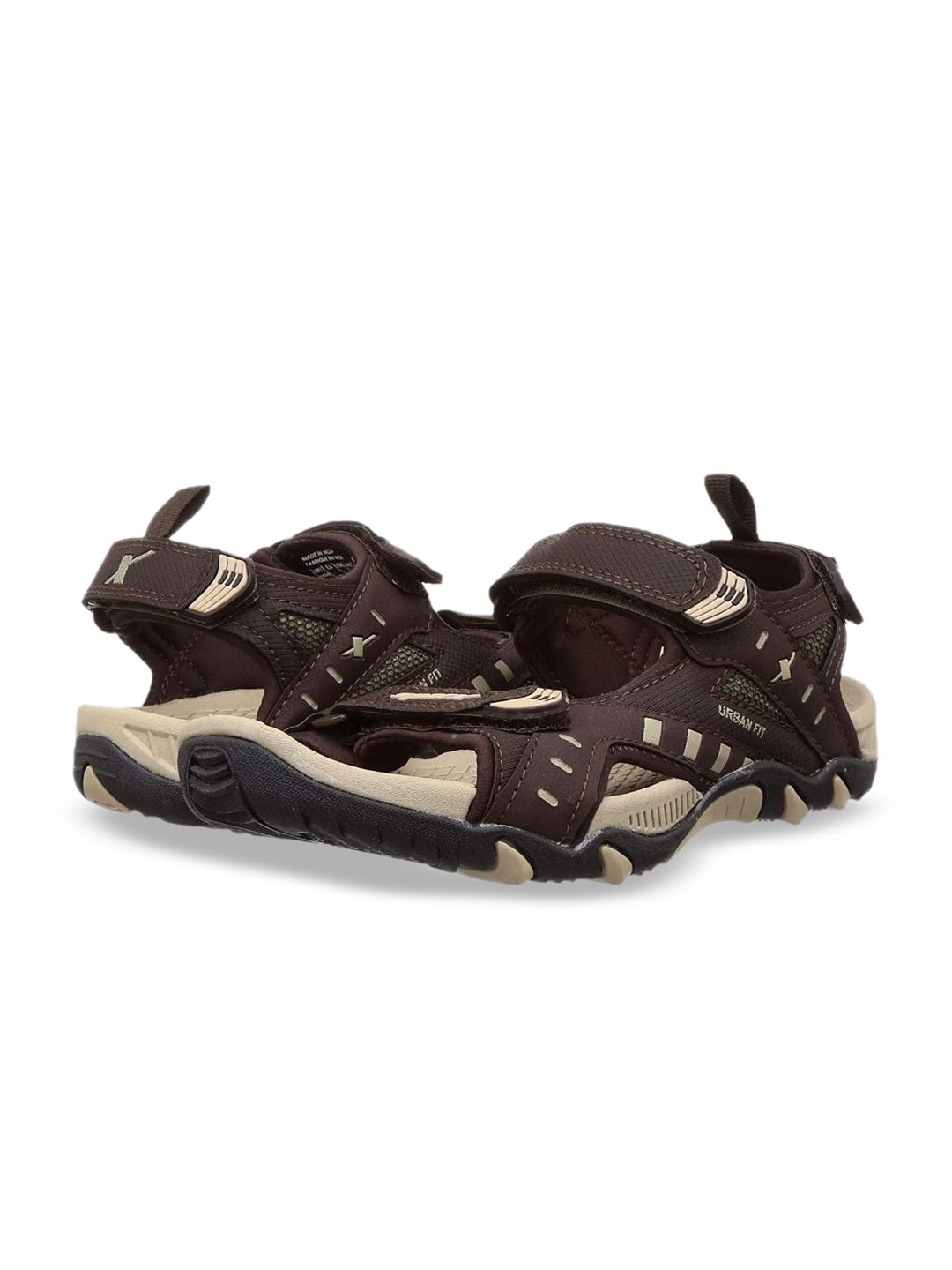 Buy Sparx Sparx Men Brown Beige Patterned Sports Sandals at Redfynd