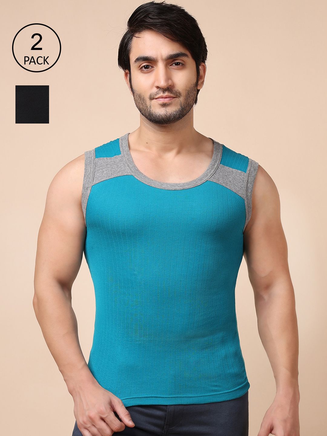 Dollar Bigboss Men Assorted Pack of 2 Racerback Styled Gym Vests MBB-05-PO2-CO3-picture-33