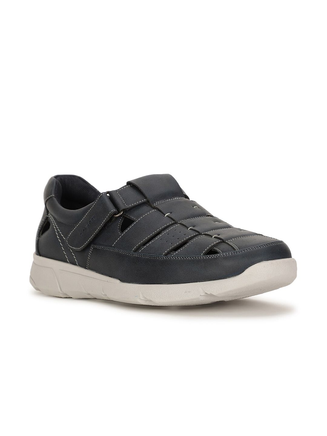 bata comfit Bata Men's Blue & White Shoe-Style Sandals-picture-10