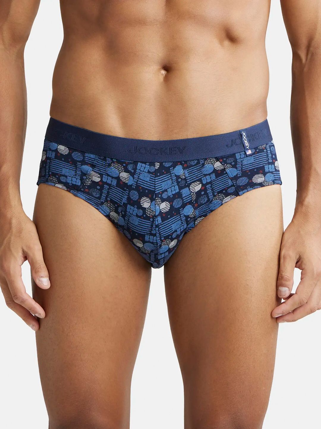 Jockey Men Blue Printed Cotton  Basic Briefs-image-45