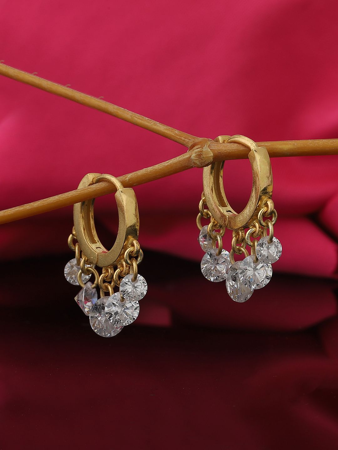 Carlton London Gold-Toned Circular Hoop Earrings-picture-26