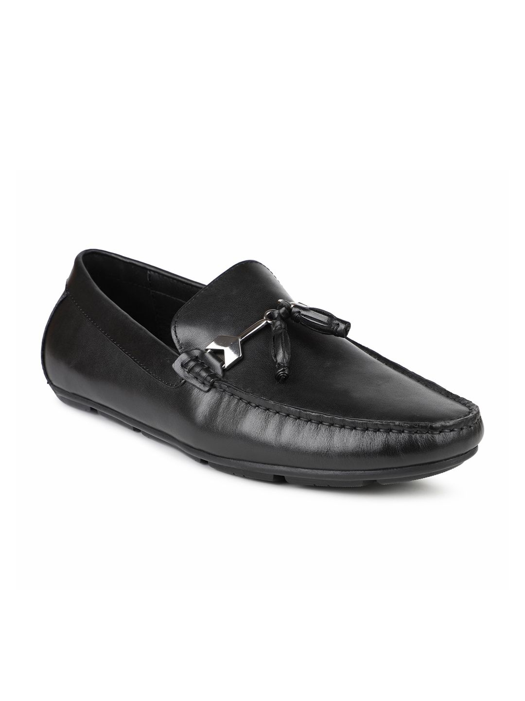 ATESBER by Inc.5 Men Black Leather Casual Loafers-picture-51