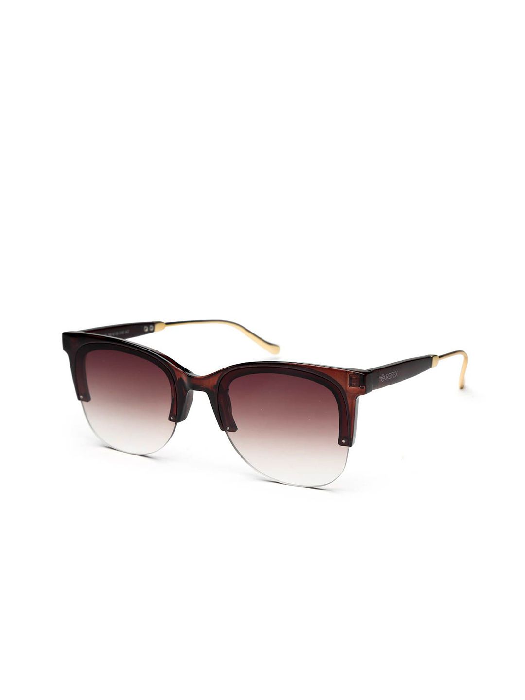 YourSpex Unisex Brown Gradient Lens & Brown Oval Sunglasses with UV Protected Lens-image-4