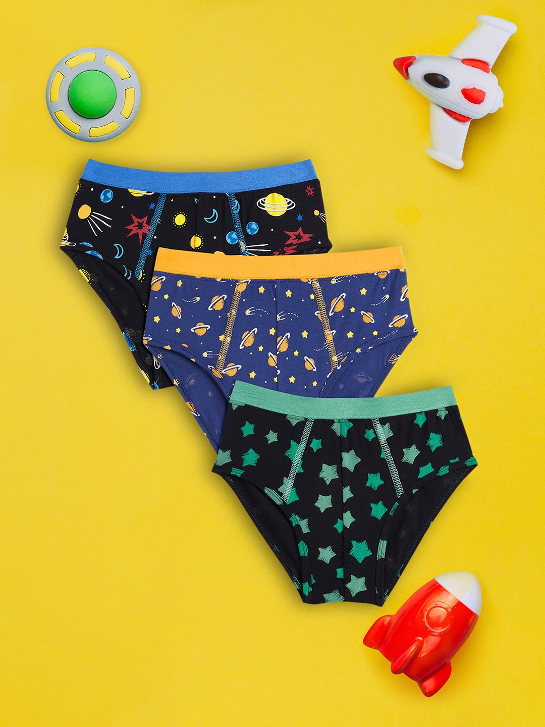 XY Life Boys Pack Of 3 Printed Astro Starry Intellisoft Tencel Modal Briefs-image-24