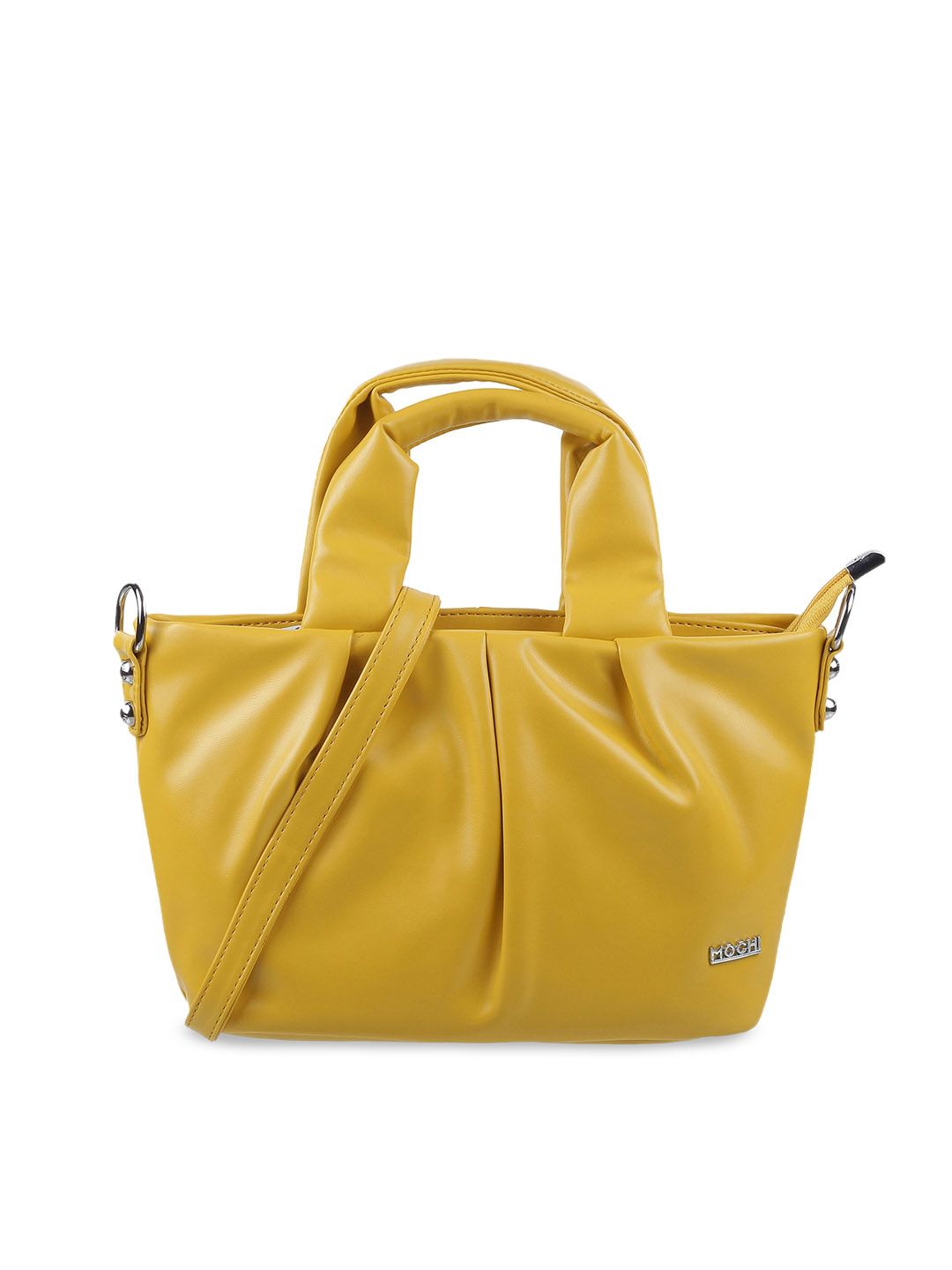 Mochi Women Yellow Structured Handheld Bag-picture-19