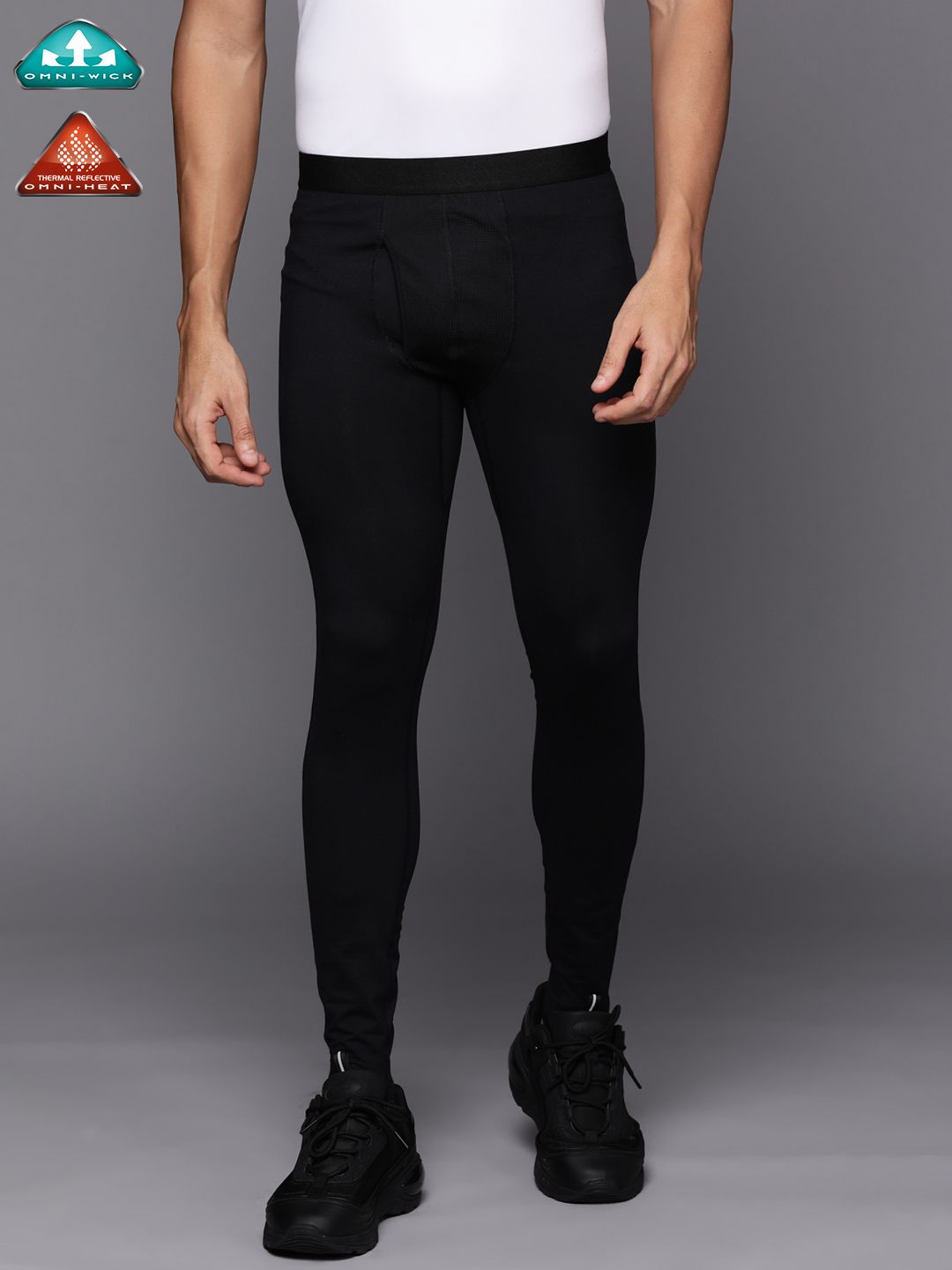 Columbia Men Black Solid Heavyweight II Tights-image-11