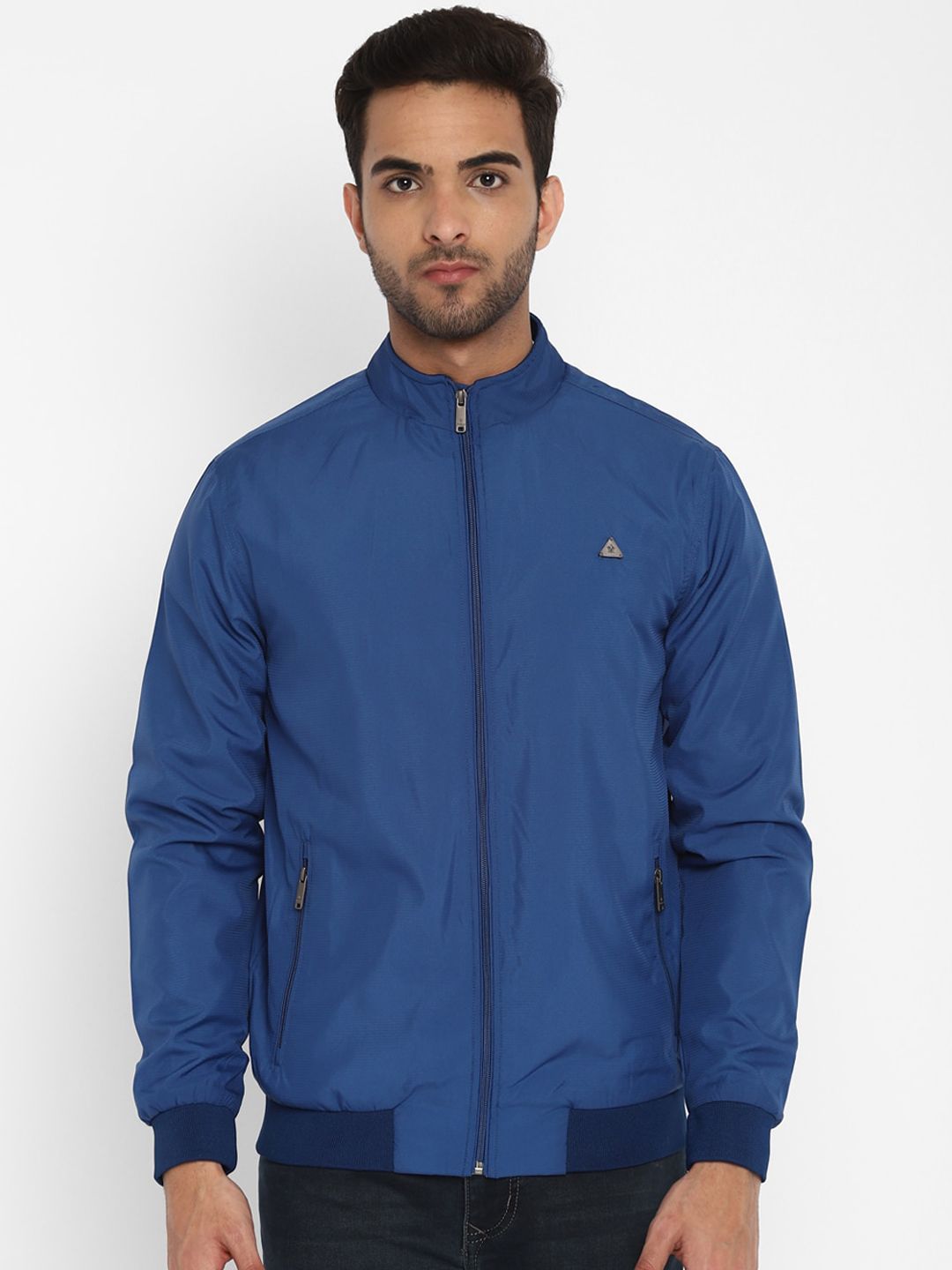 Buy Turtle Turtle Men Blue Windcheater Outdoor Bomber Jacket at Redfynd