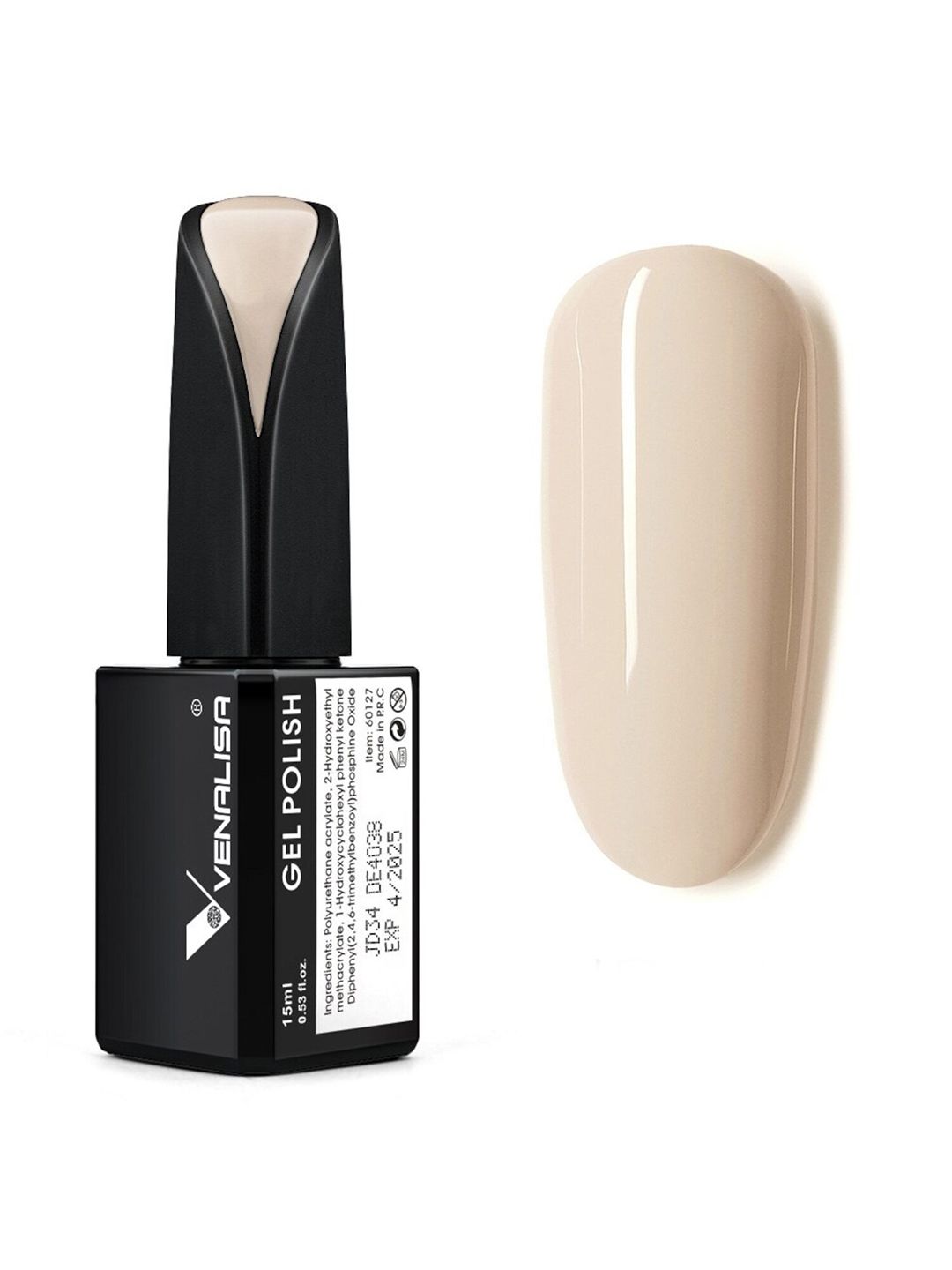VENALISA Soak Off UV & LED French Gel Camouflage Gel Nail Polish 15 ml - Shade JD34-image-2