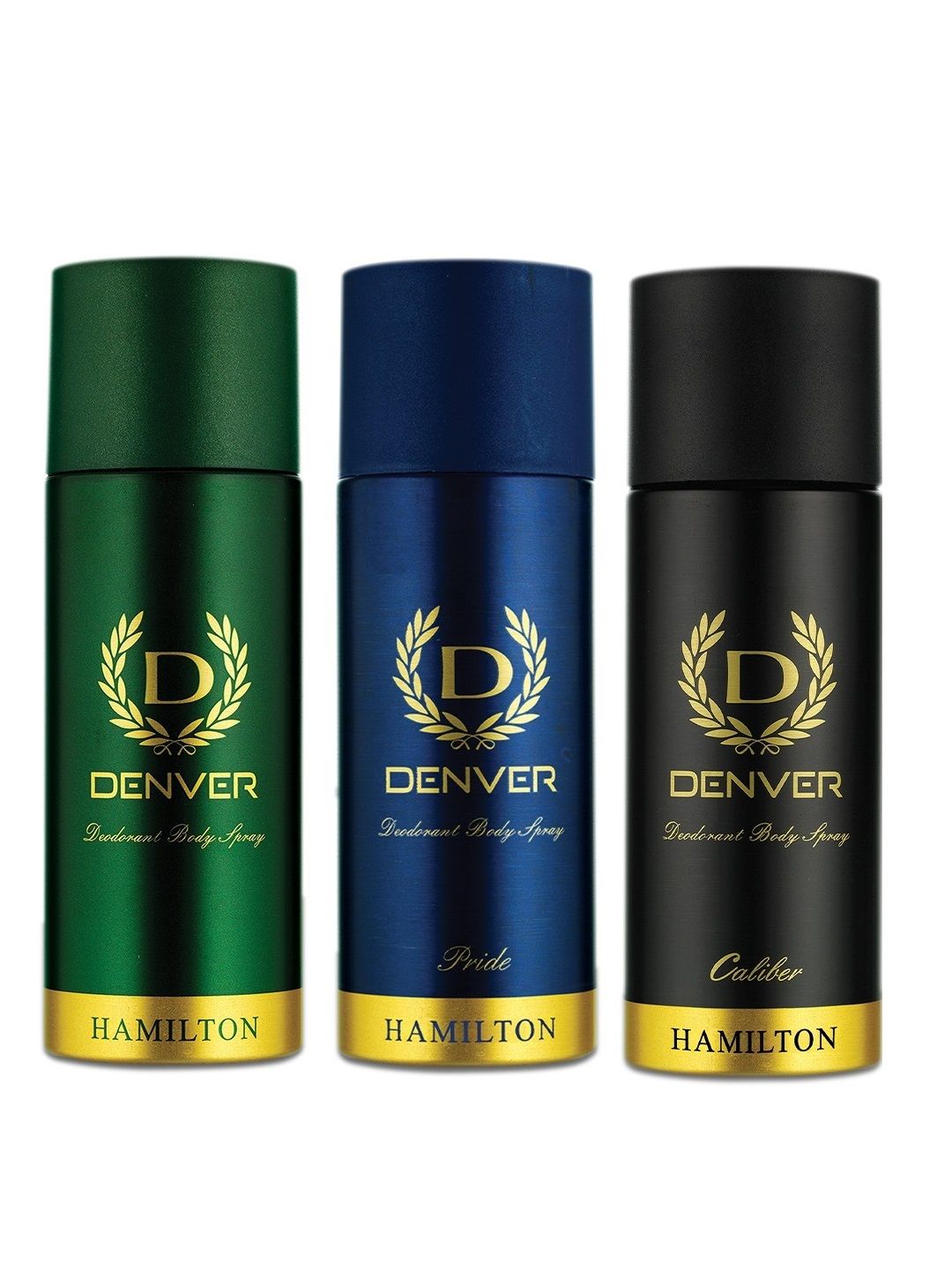 Denver Men Combo of 3 Deodorant Spray - Hamilton + Pride + Caliber - 200 ml Each-image-1
