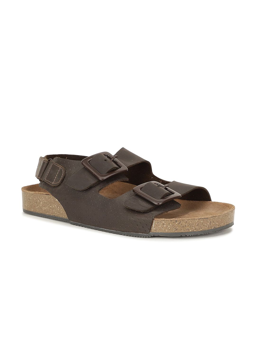 Bata Men Brown Leather Comfort Sandals-picture-24