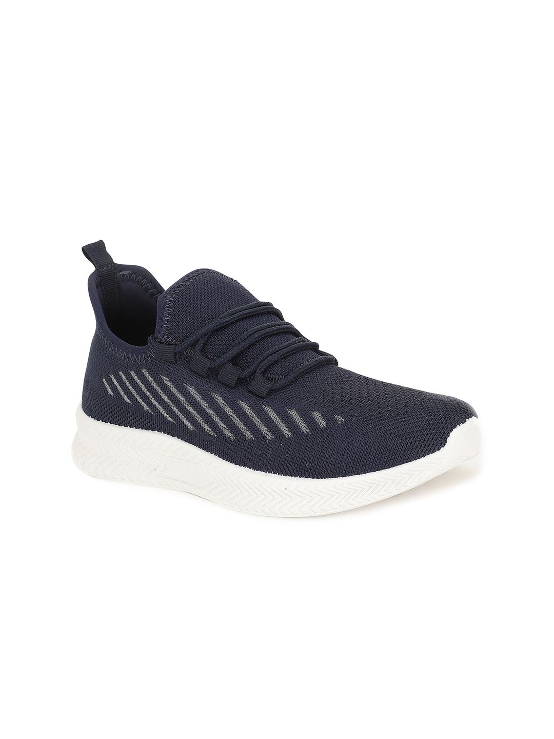 Bata Men Navy Blue Textile Lace-Up Sneakers