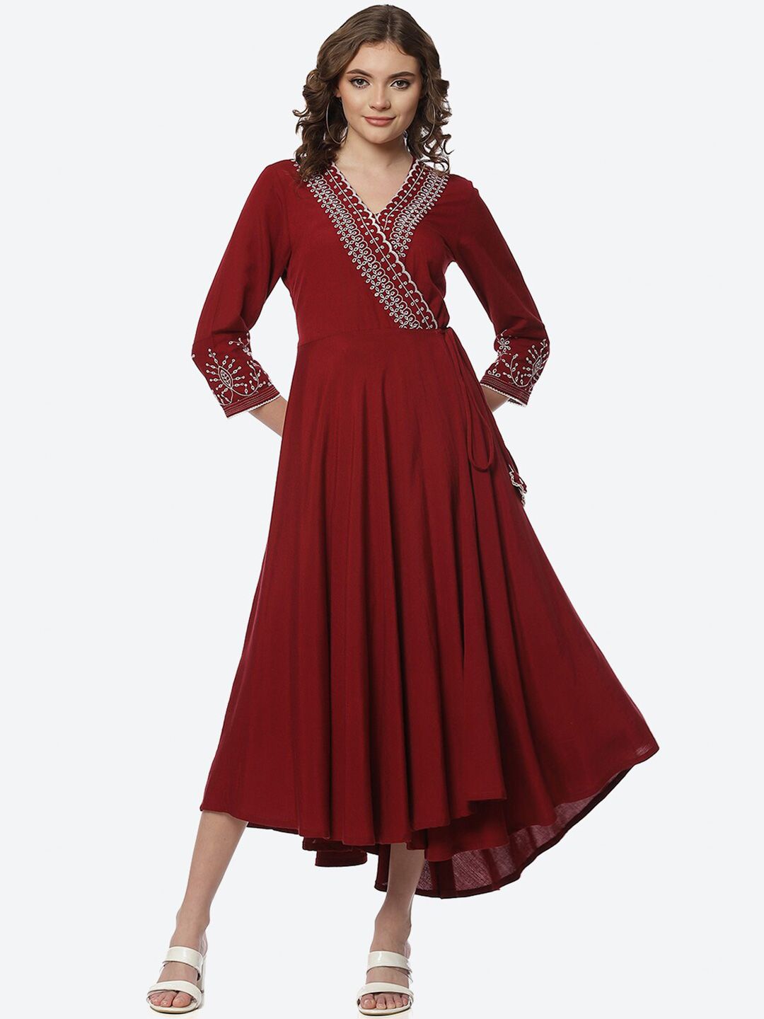 Rangriti Red Midi Dress-picture-28