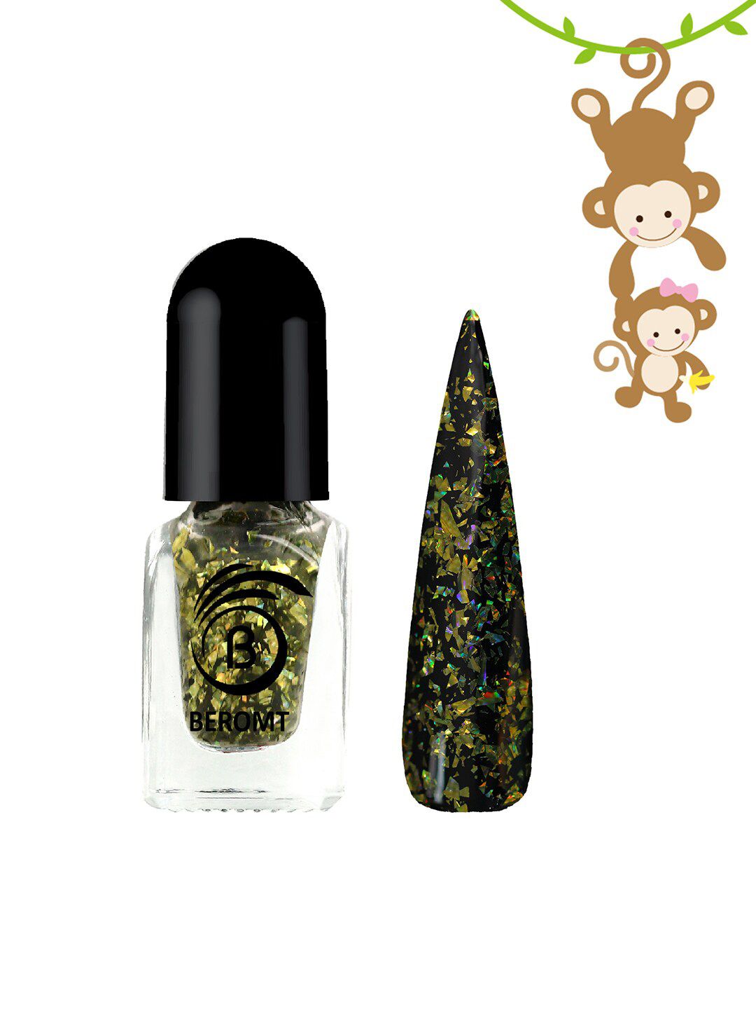 BEROMT Nail Polish Grand Party (Mehendi Green)- 212 - 1.5 ml-image-2