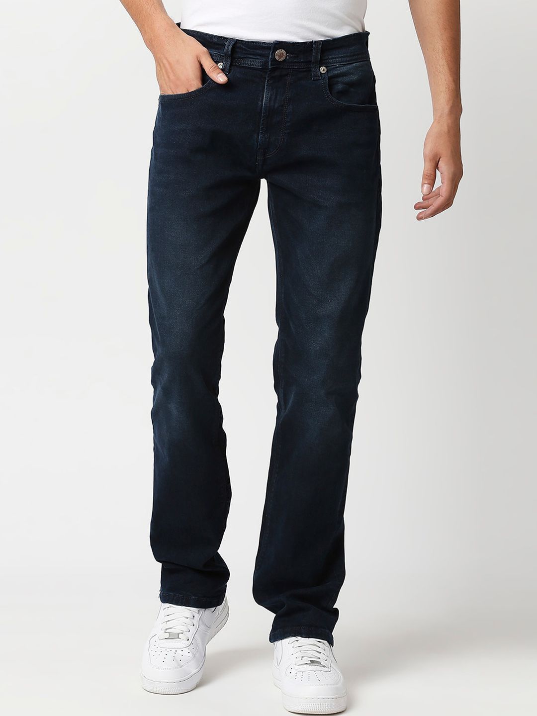Men's Pepe Jeans Streetwear Dark Blue Wide Leg Denim Pants