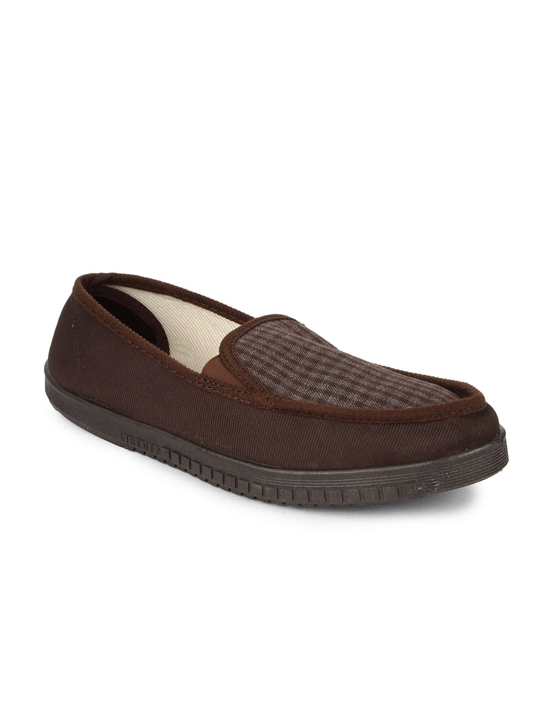 Liberty Men Brown Textured Loafers-picture-17