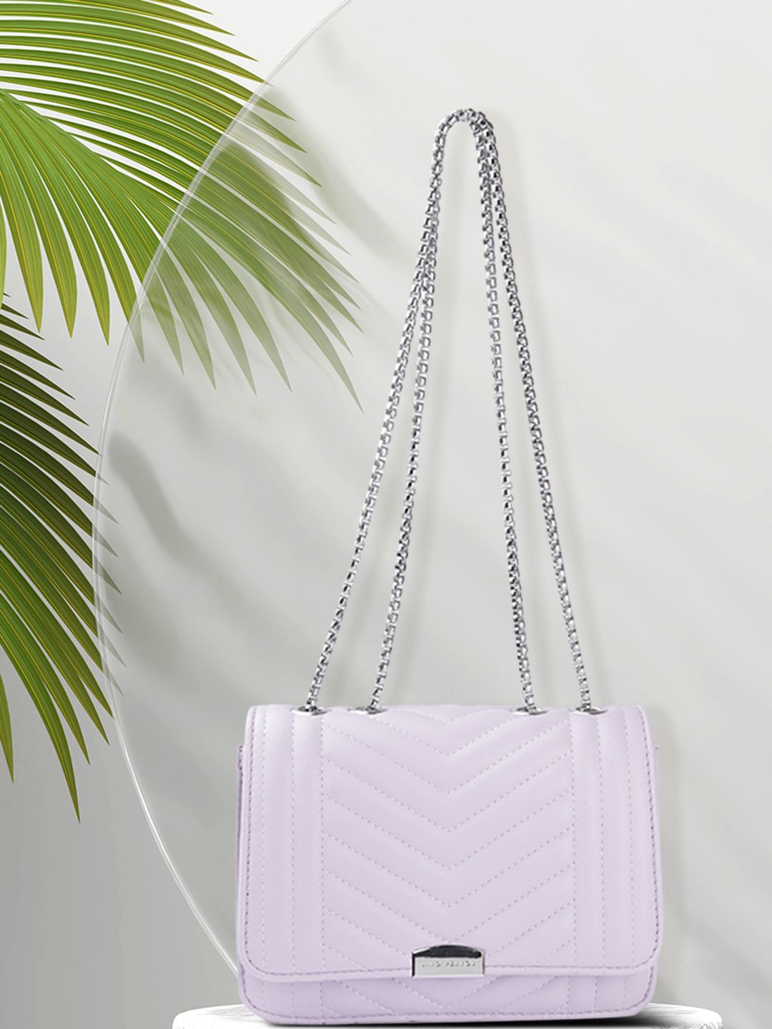 Lino Perros Women Lavender Quilted Structured Shoulder Bag-picture-21