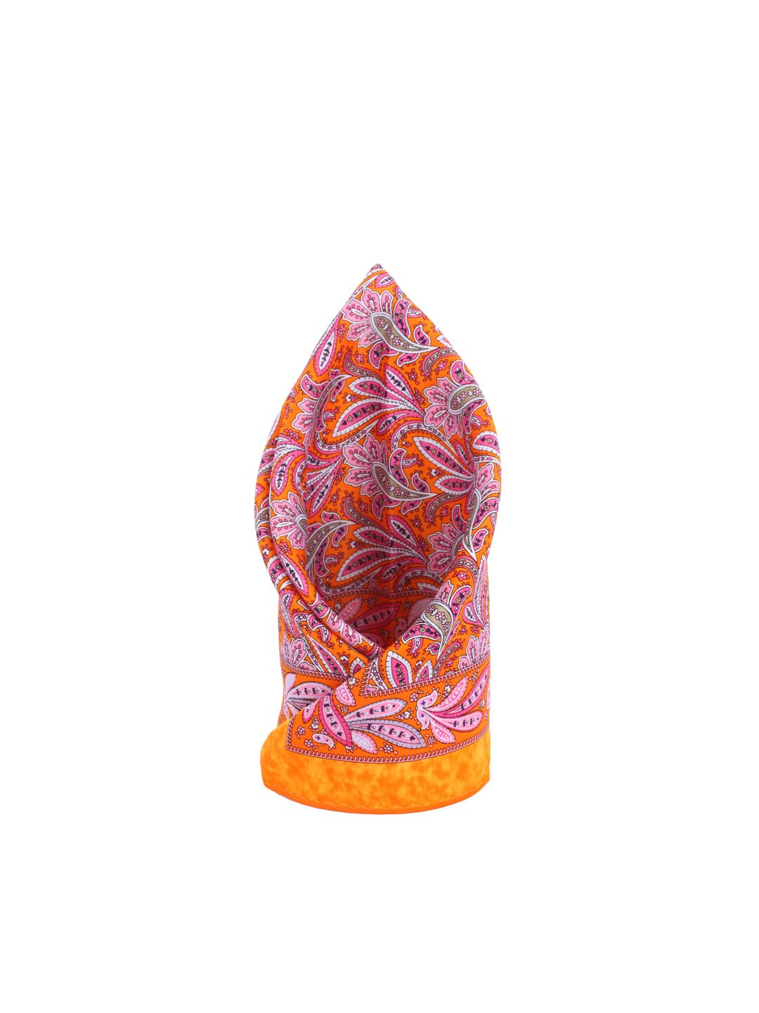 Alvaro Castagnino Orange & Pink Printed Pocket Square-picture-43